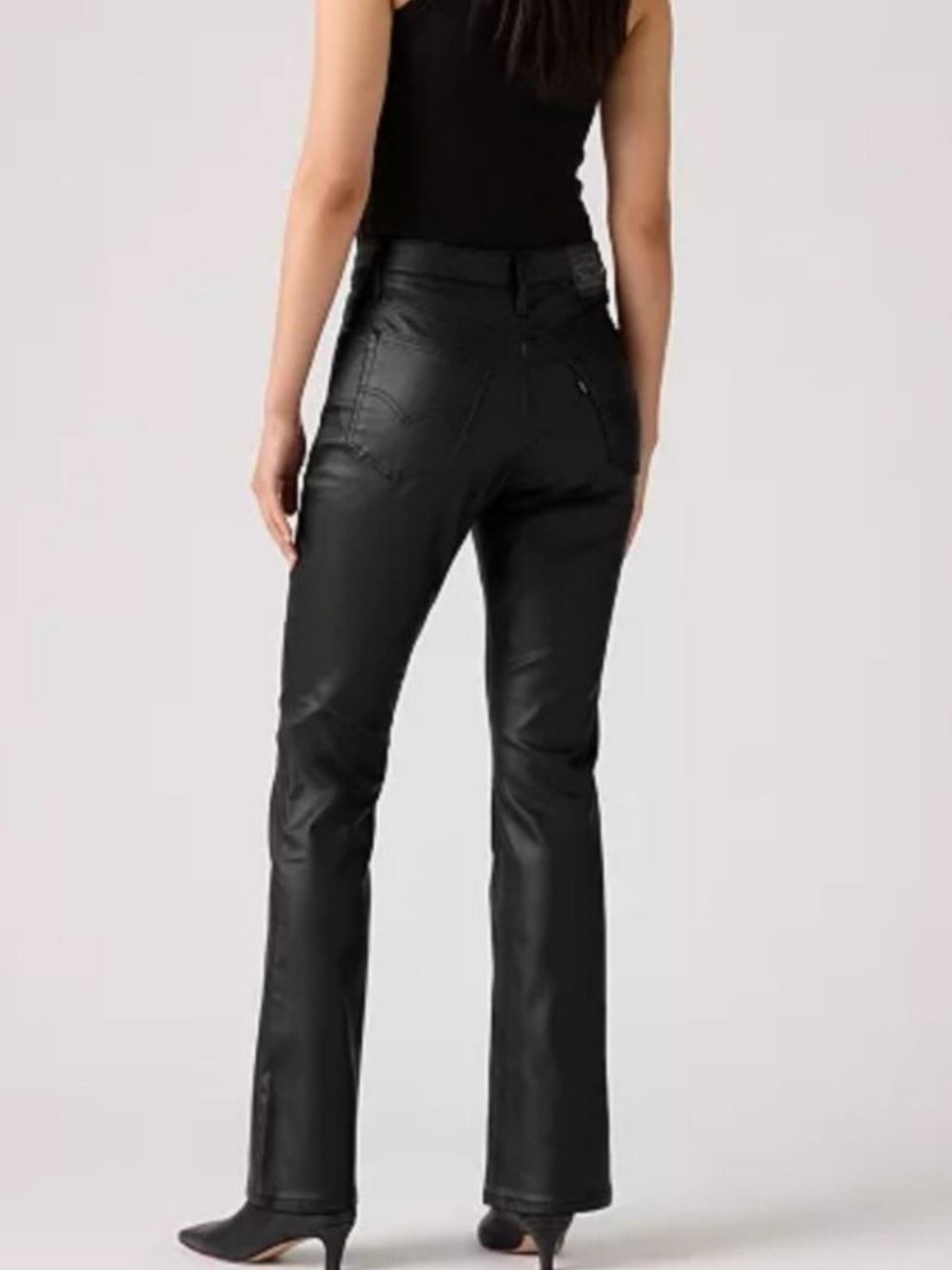 Levi's 725 Boot-Cut Black Coated Jeans